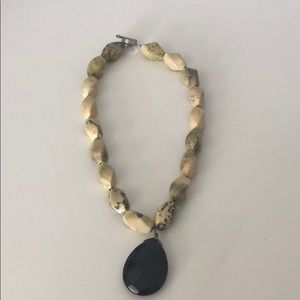 Handmade real stone necklace